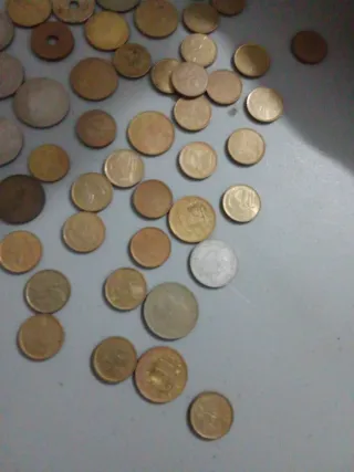 Monedas antiguas de los años 80