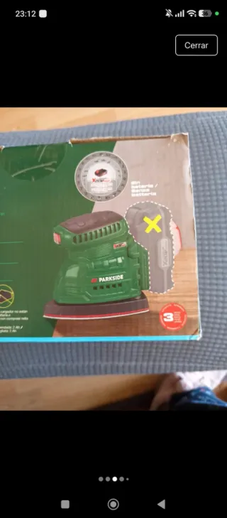 Lijadora Parkside 20V multifunción