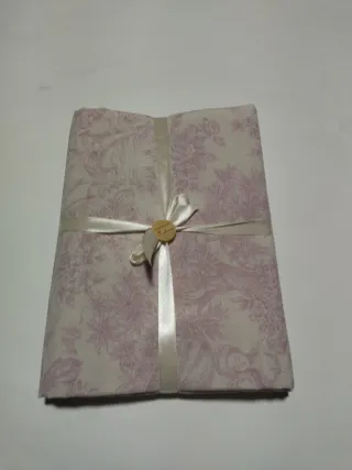 Tovaglia Toilette de Jouy rosa e bianca