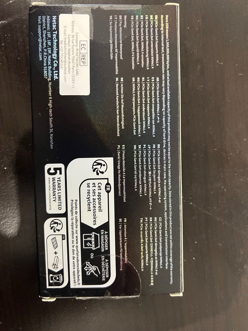 Netac NV7000-T 2TB SSD PCIe Gen 4x4 afbeelding 2