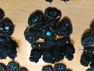 Golpes antiguos traje torero negro y turquesa