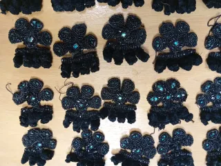 Golpes antiguos traje torero negro y turquesa