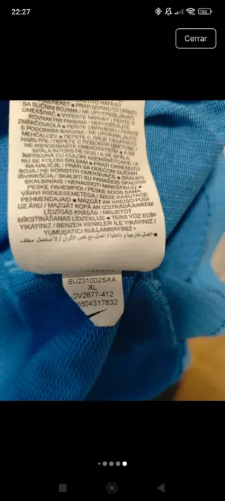 Camiseta Rafa Nadal Roland Garros 2023 Talla XL