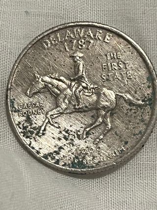 Moneda Cuarto de Dólar 1999 Delaware
