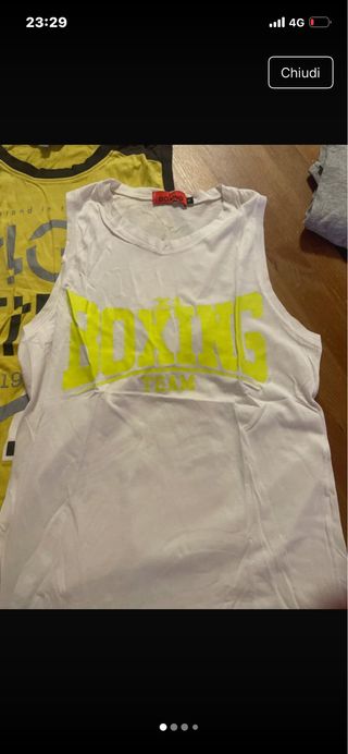 2 canottiere gialle 12 anni