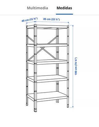 Scaffale modulare IKEA BROR Nero Metallico