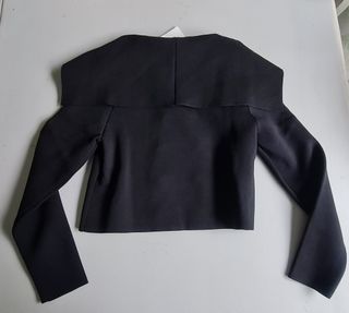 Chaqueta Zara Negra Doble Botonadura.  Cuello Maxi