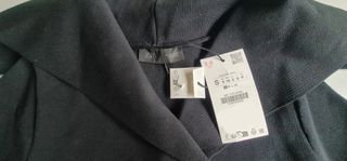 Chaqueta Zara Negra Doble Botonadura.  Cuello Maxi
