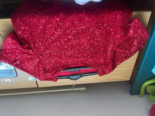 Vestido de fiesta lentejuelas rojo