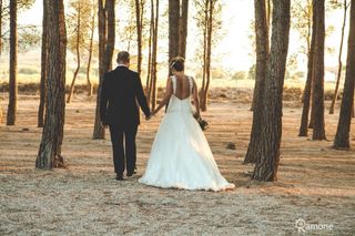 Vestido de novia con encaje en perfecto estado