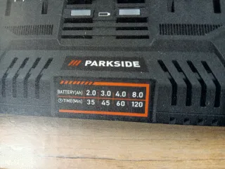 Cargador Doble Rápido Parkside 20V 4.5A