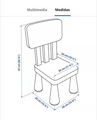Mesa y 2 Sillas Infantiles MAMMUT IKEA