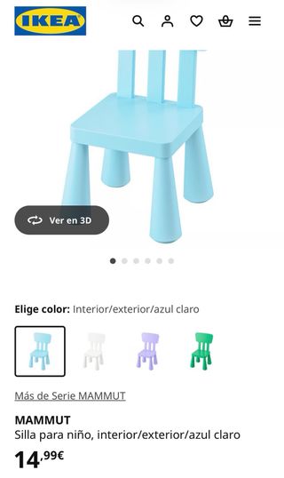 Mesa y 2 Sillas Infantiles MAMMUT IKEA