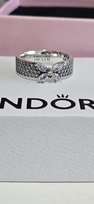 Anillo de plata  Pandora Mariposa Talla 54