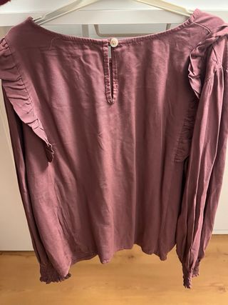 Blusa Brookville volantes rosa Talla S