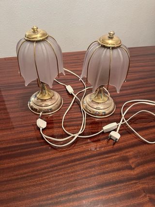 Varias Lámparas colgante dorada con cristales