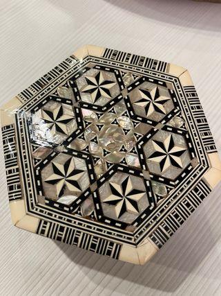 Joyero antiguo de madera comprado en Egipto