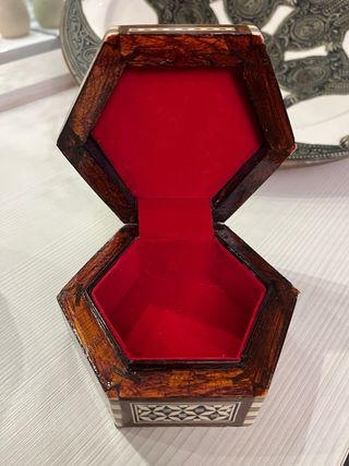 Joyero antiguo de madera comprado en Egipto