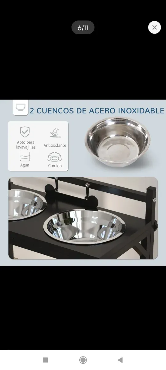 Comedero mascotas altura ajustable