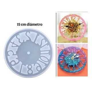 3 Moldes Silicona Reloj Resina Epoxi o acrilica