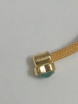 Pulsera Tous Vermeil Oro y Esmeralda