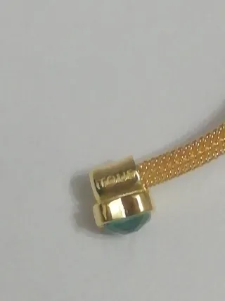 Pulsera Tous Vermeil Oro y Esmeralda