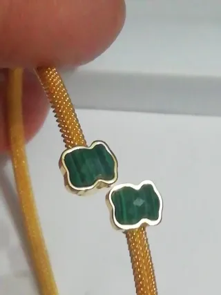 Pulsera Tous Vermeil Oro y Esmeralda