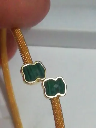 Pulsera Tous Vermeil Oro y Esmeralda