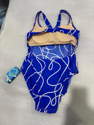 Bañador de Natación Arena Azul y Blanco