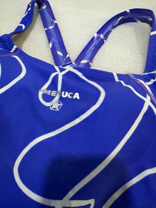 Bañador de Natación Arena Azul y Blanco