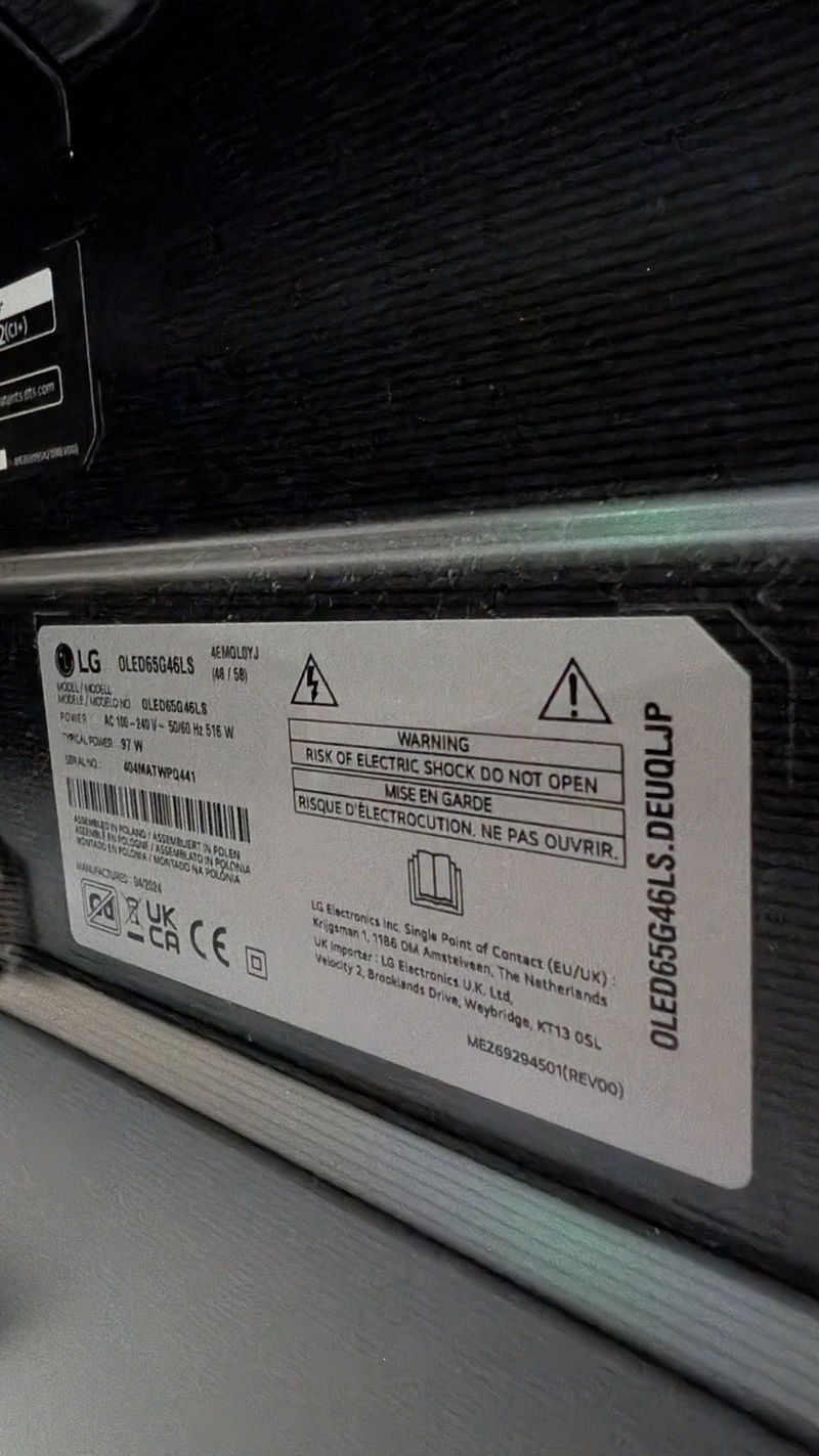 LG OLED65G46LS TV afbeelding 4