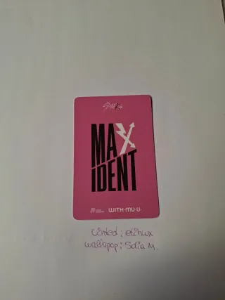 Changbin SKZ Maxident holo POB con Muu