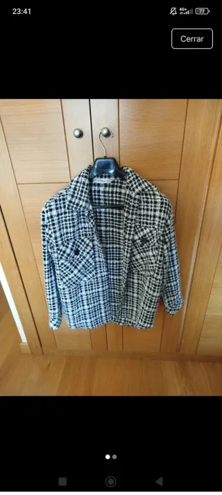 Sobrecamisa cuadros blanco y negro