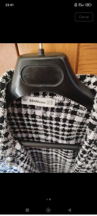 Sobrecamisa cuadros blanco y negro