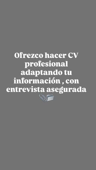 Servicio: CV profesional con entrevista asegurada