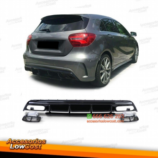 Difusor trasero deportivo con tubos de escape neg