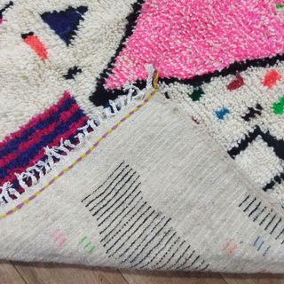 Alfombra Bereber Marroquí Rosa Multicolor