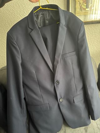 Traje de 3 piezas azul marino para hombre