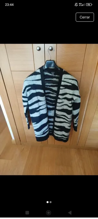 Sobrecamisa de lana con estampado cebra