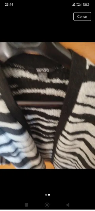 Sobrecamisa de lana con estampado cebra