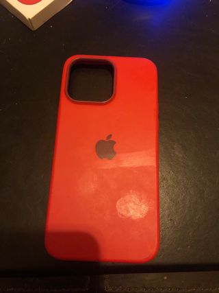 Funda Silicona Roja iPhone 14 Pro Max