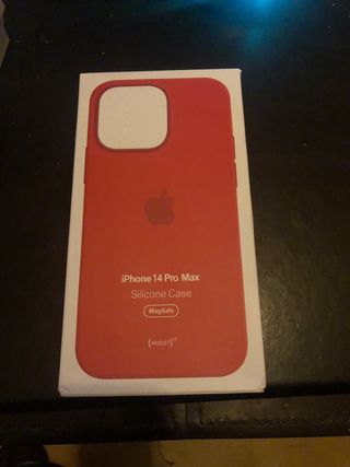 Funda Silicona Roja iPhone 14 Pro Max