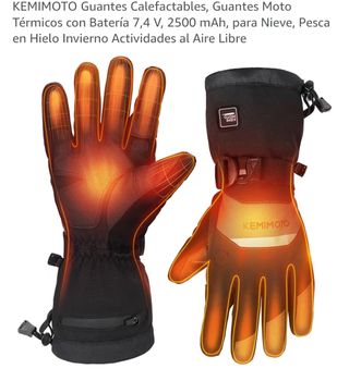 Guantes KEMIMOTO Calefactables Moto Negros