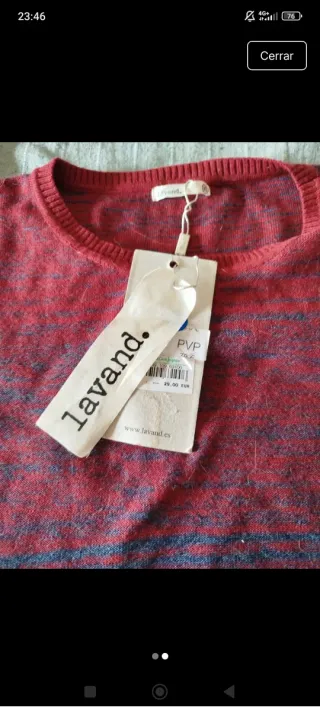 Vestido Lavand rayas azul y rojo