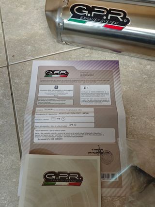 Escape GPR ZX-10R 2004-2005 Ninja Homologado