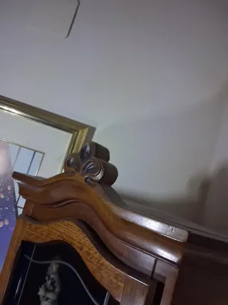 Mueble Rinconera Madera Maciza Vitrina Entada