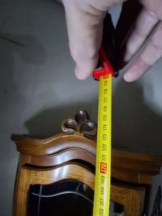 Mueble Rinconera Madera Maciza Vitrina Entada