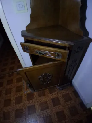 Mueble Rinconera Madera Maciza Vitrina Entada