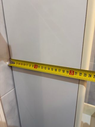 Armario baño blanco alto