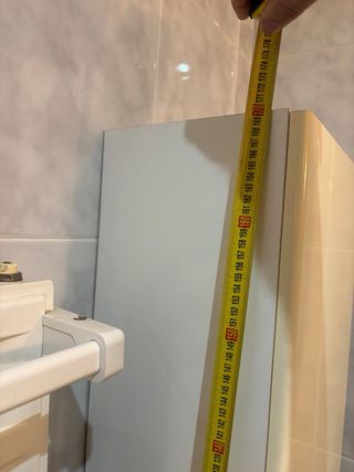 Armario baño blanco alto